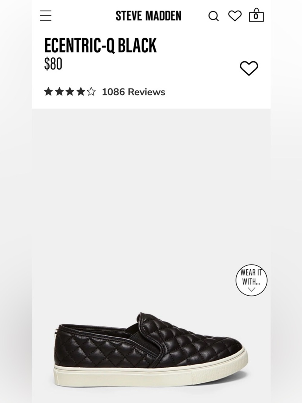 Steve Madden Ecentric-Q Black Slip-On Sneakers